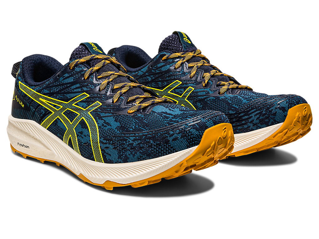 Sapatilhas Trail Running Asics Fuji Lite 3 Masculino Turquesa Amarelas | 7016-WPNXF