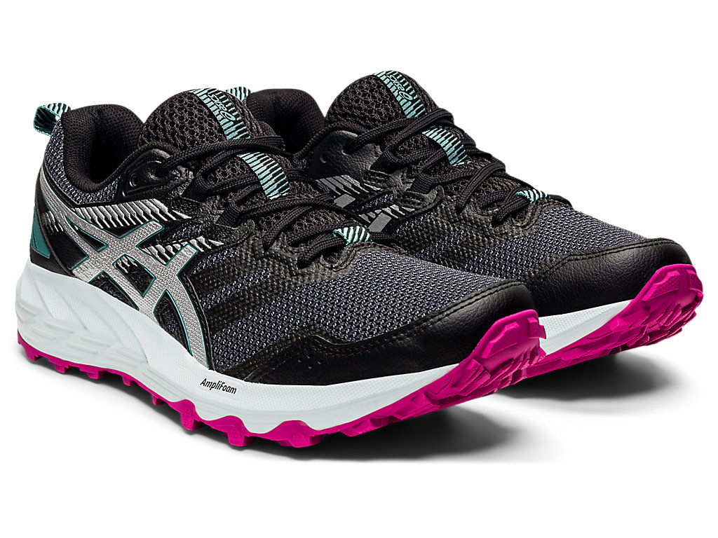 Sapatilhas Trail Running Asics Gel-Sonoma 6 Feminino Pretas Prateadas | 3049-SPZAK