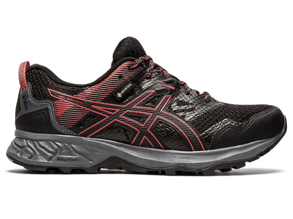 Sapatilhas Trail Running Asics Gel-Sonoma 5 G-Tx Feminino Pretas Rosa | 7521-ANRXZ