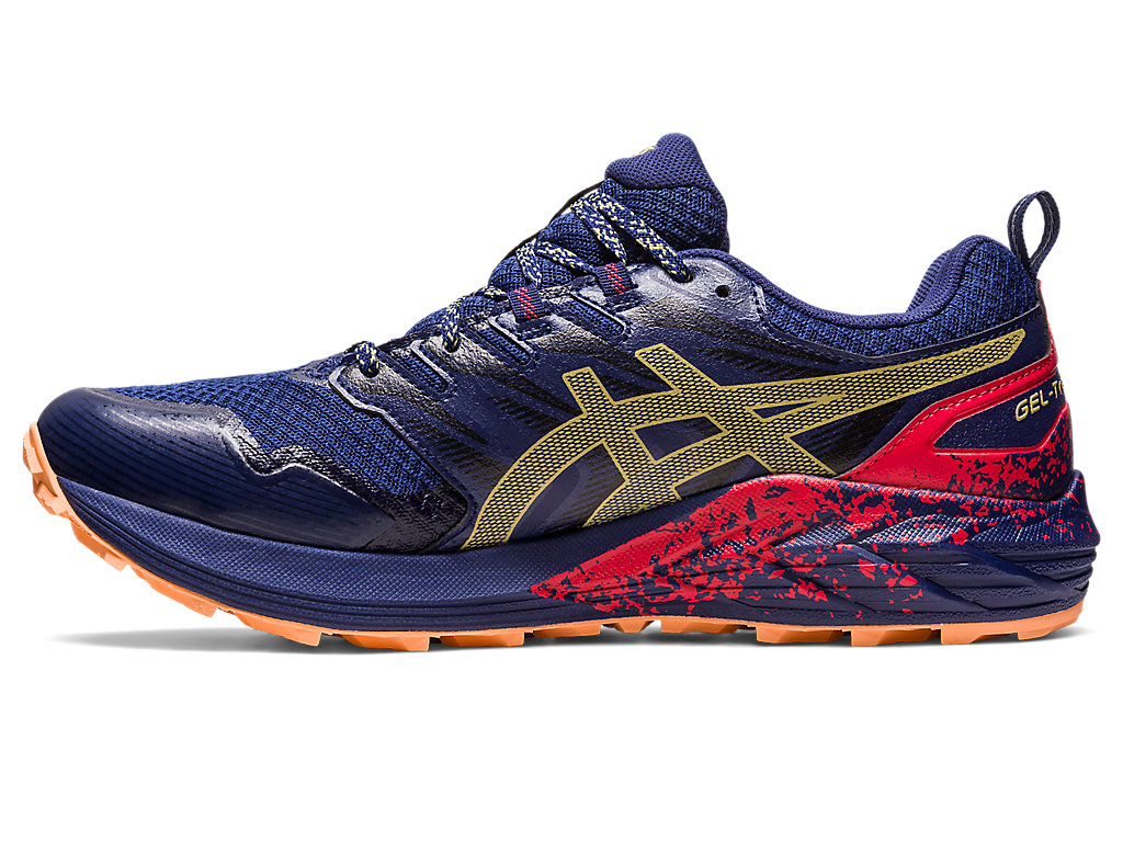 Sapatilhas Trail Running Asics Gel-Trabuco Terra Masculino Azul Anil Azuis Verde Oliva | 0293-LUEFX