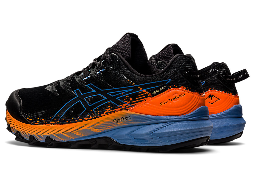 Sapatilhas Trail Running Asics Gel-Trabuco 10 Gtx Masculino Pretas Azuis | 3514-MFTBY