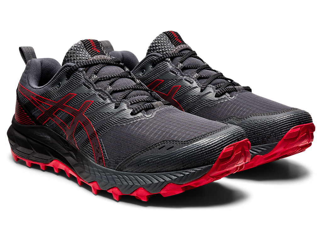 Sapatilhas Trail Running Asics Gel-Trabuco 9 Masculino Cinzentas Vermelhas | 5148-HFXEK