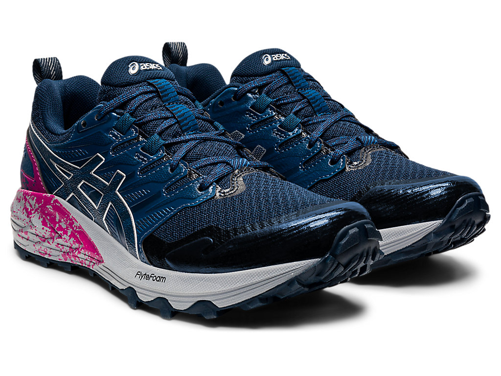 Sapatilhas Trail Running Asics Gel-Trabuco Terra Feminino Azuis Prateadas | 5809-TZCPA