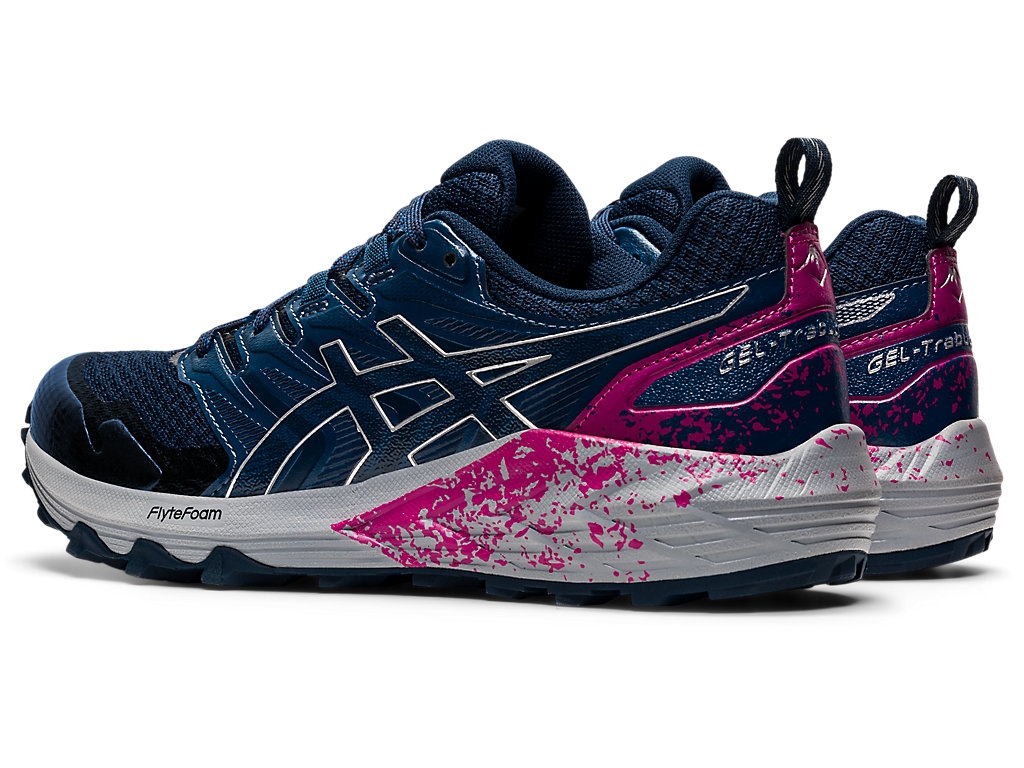 Sapatilhas Trail Running Asics Gel-Trabuco Terra Feminino Azuis Prateadas | 5809-TZCPA