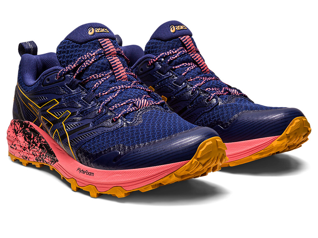 Sapatilhas Trail Running Asics Gel-Trabuco Terra Feminino Azul Anil Azuis Bege | 9567-MCEKL