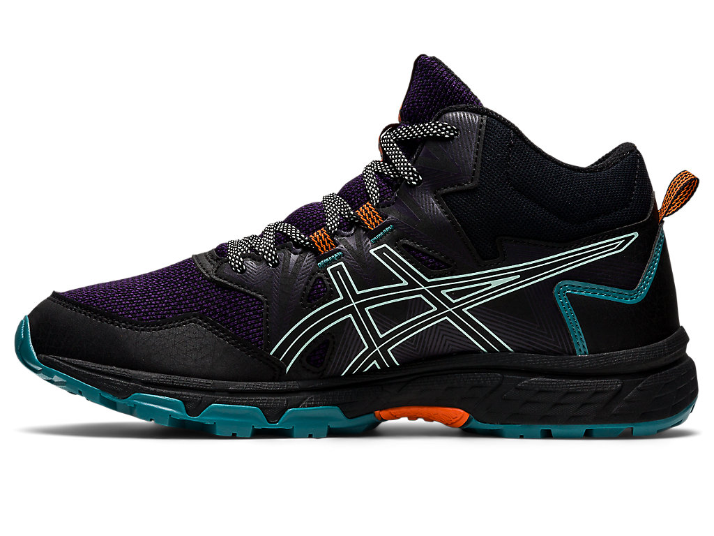 Sapatilhas Trail Running Asics Gel-Venture 8 Mt Feminino Pretas Azuis | 0283-OSGBU