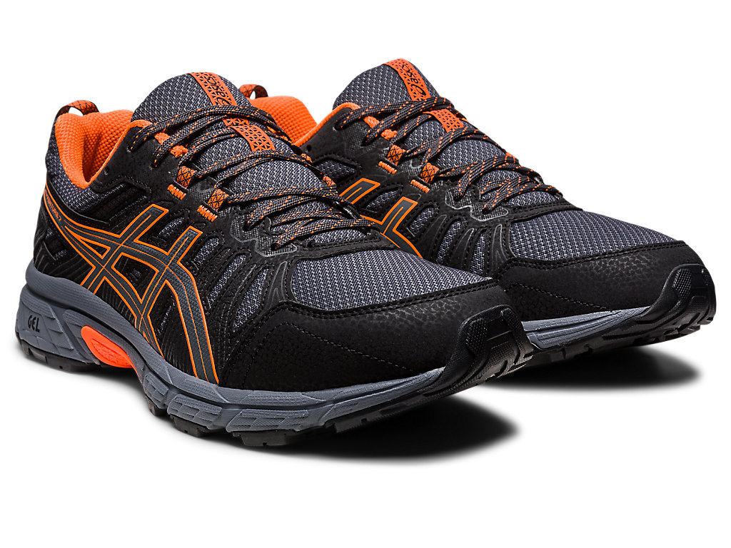 Sapatilhas Trail Running Asics Gel-Venture 7 (4E) Masculino Cinzentas Escuro Laranja | 0586-RYULO