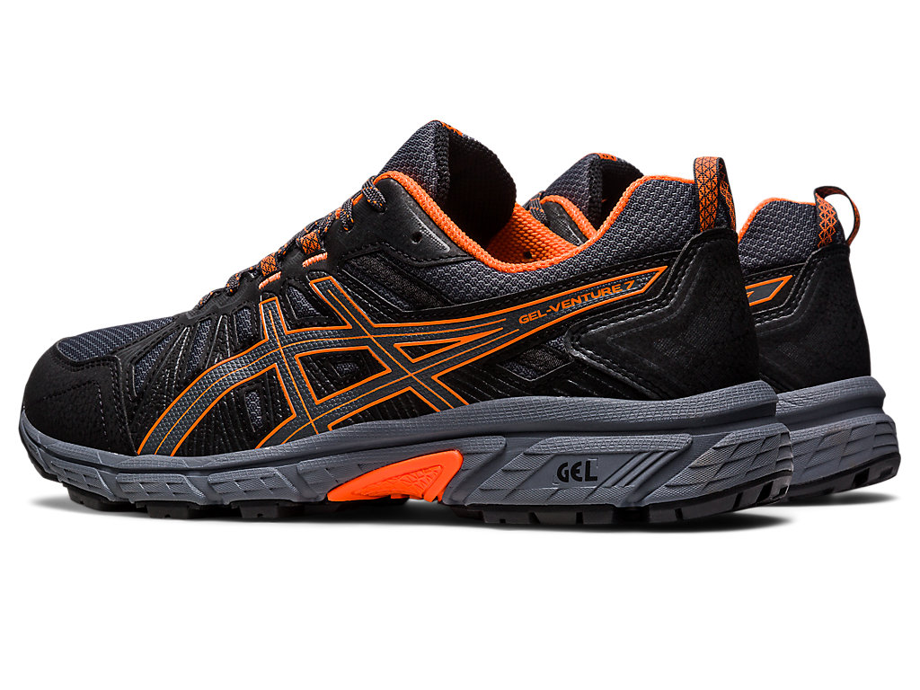 Sapatilhas Trail Running Asics Gel-Venture 7 (4E) Masculino Cinzentas Escuro Laranja | 0586-RYULO