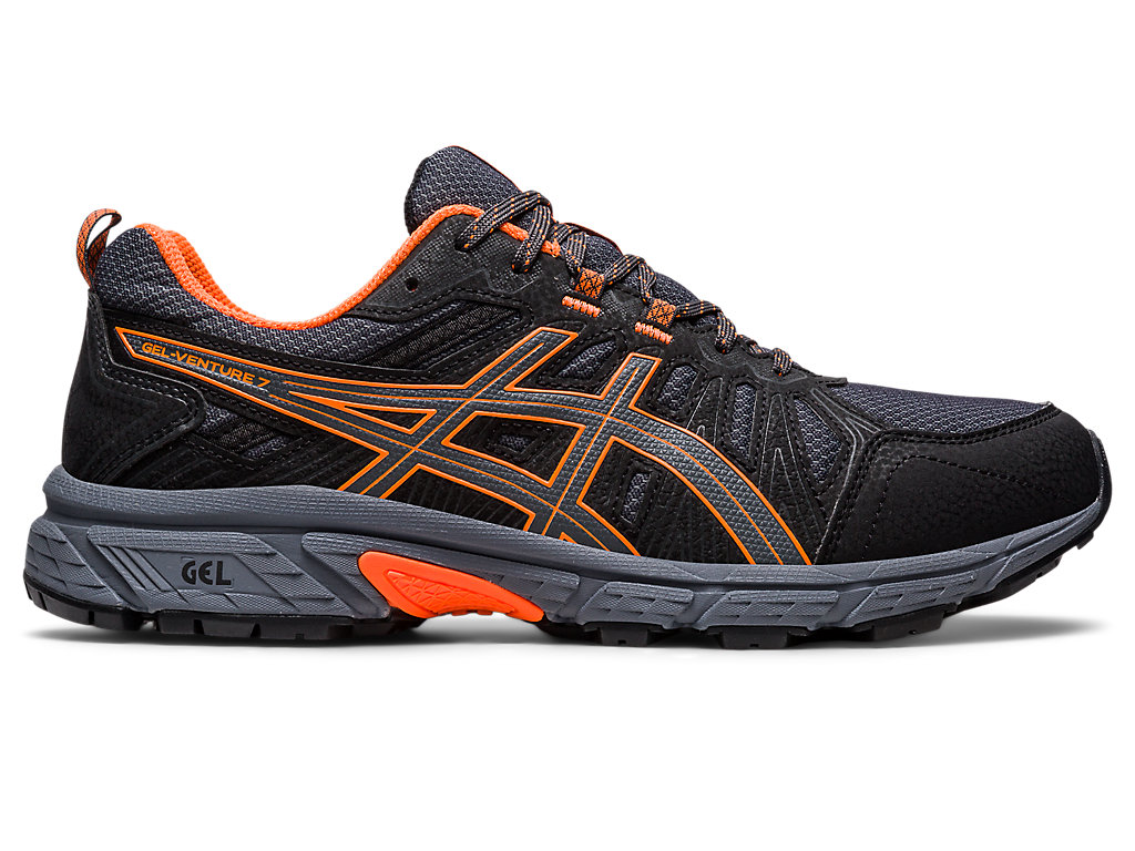 Sapatilhas Trail Running Asics Gel-Venture 7 (4E) Masculino Cinzentas Escuro Laranja | 0586-RYULO