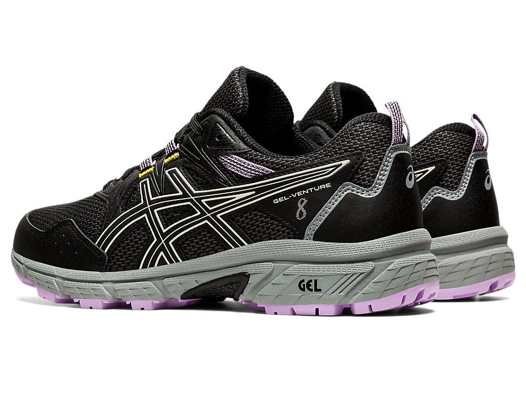 Sapatilhas Trail Running Asics Gel-Venture 8 Feminino Pretas Branco | 0832-KTNIY