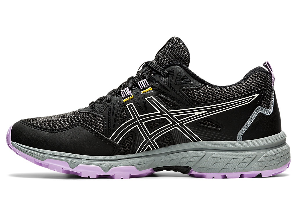 Sapatilhas Trail Running Asics Gel-Venture 8 Feminino Pretas Branco | 0832-KTNIY