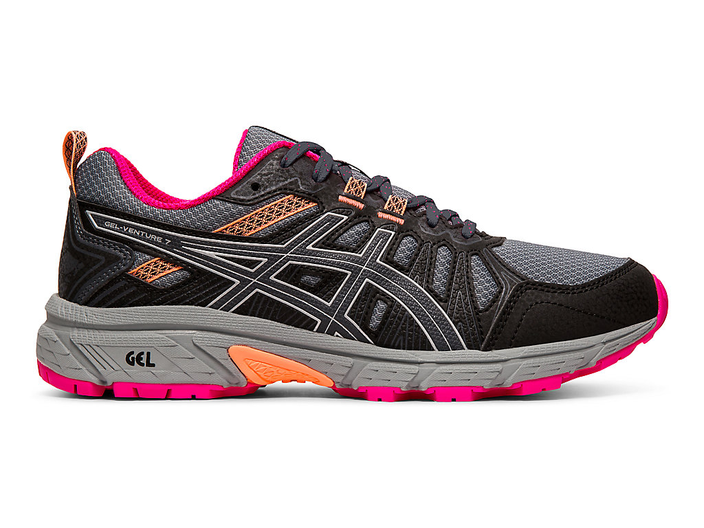 Sapatilhas Trail Running Asics Gel-Venture 7 Feminino Cinzentas Prateadas | 0983-RYXHM