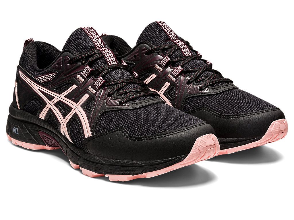 Sapatilhas Trail Running Asics Gel-Venture 8 Feminino Pretas Rosa | 1562-NVLDT