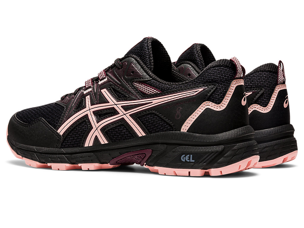 Sapatilhas Trail Running Asics Gel-Venture 8 Feminino Pretas Rosa | 1562-NVLDT