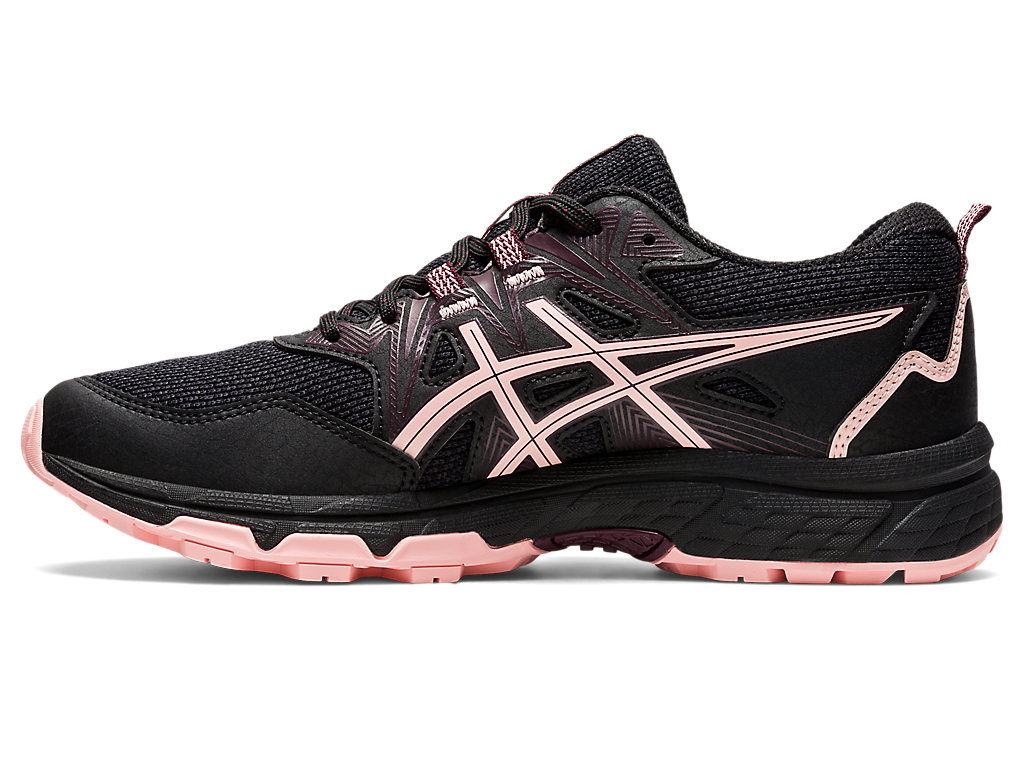 Sapatilhas Trail Running Asics Gel-Venture 8 Feminino Pretas Rosa | 1562-NVLDT