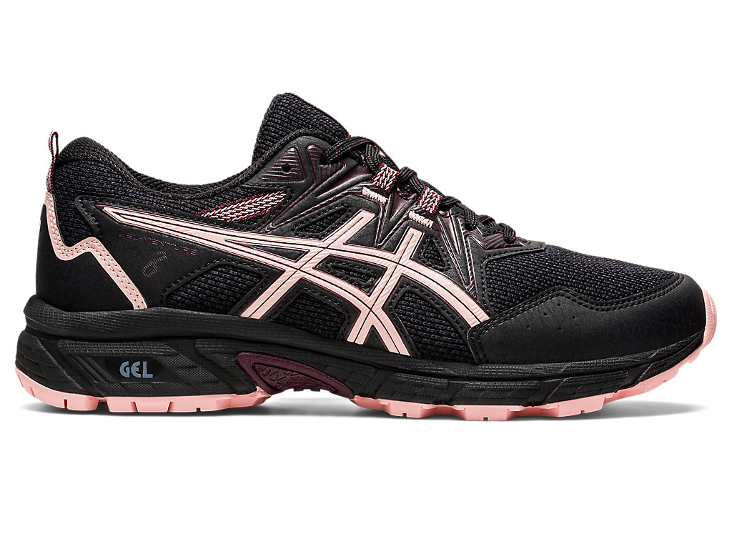 Sapatilhas Trail Running Asics Gel-Venture 8 Feminino Pretas Rosa | 1562-NVLDT