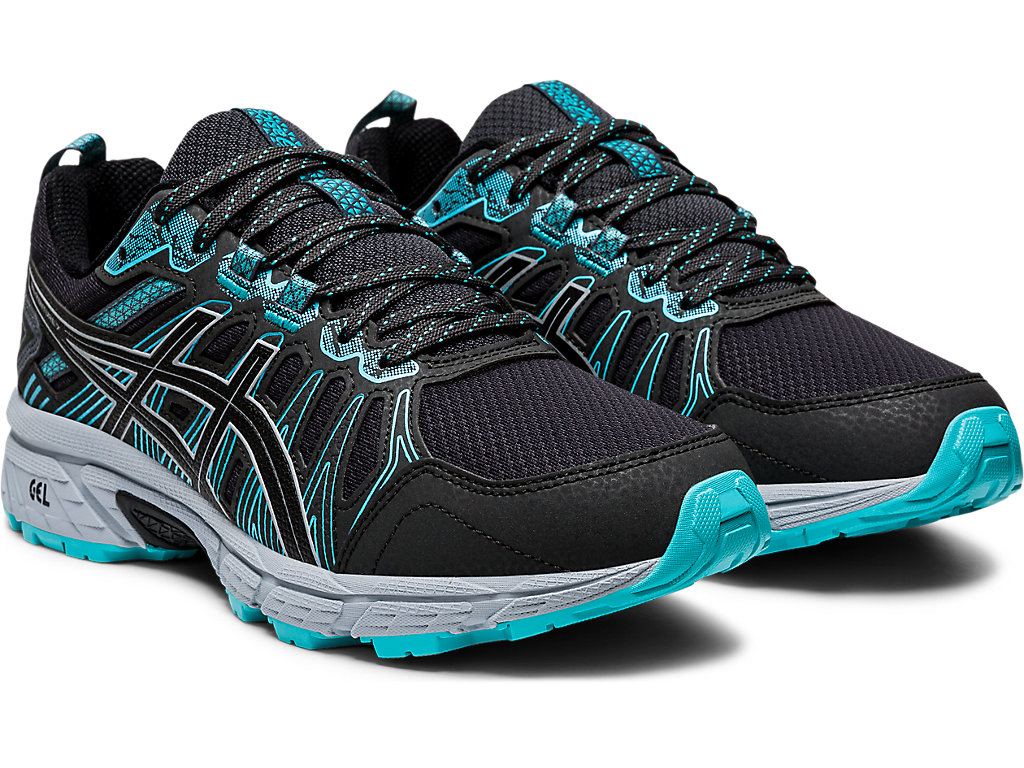 Sapatilhas Trail Running Asics Gel-Venture 7 (D) Feminino Cinzentas Escuro Pretas | 1730-OFGRL