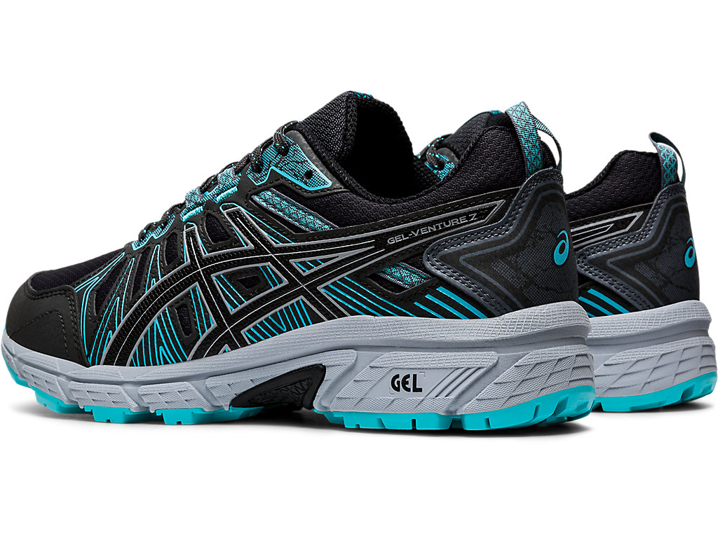 Sapatilhas Trail Running Asics Gel-Venture 7 (D) Feminino Cinzentas Escuro Pretas | 1730-OFGRL