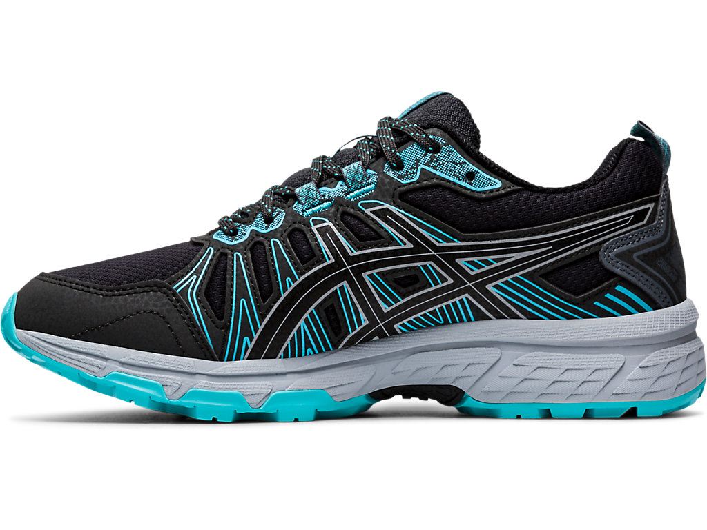 Sapatilhas Trail Running Asics Gel-Venture 7 (D) Feminino Cinzentas Escuro Pretas | 1730-OFGRL