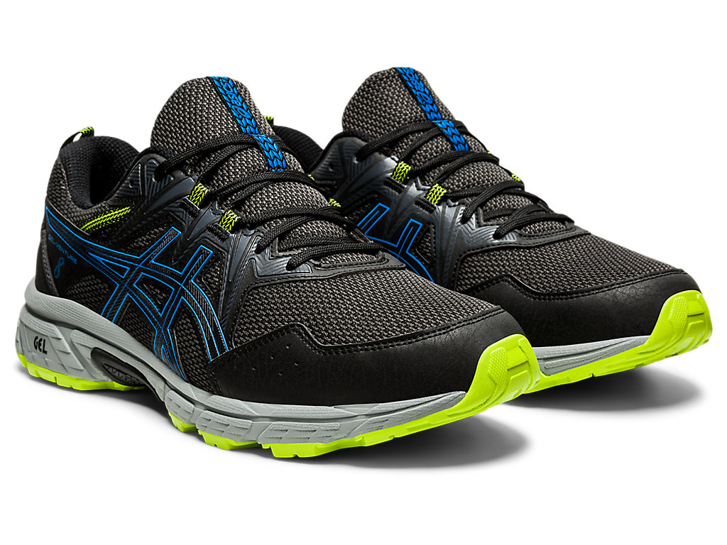 Sapatilhas Trail Running Asics Gel-Venture 8 Masculino Pretas Azuis | 1859-OFQES