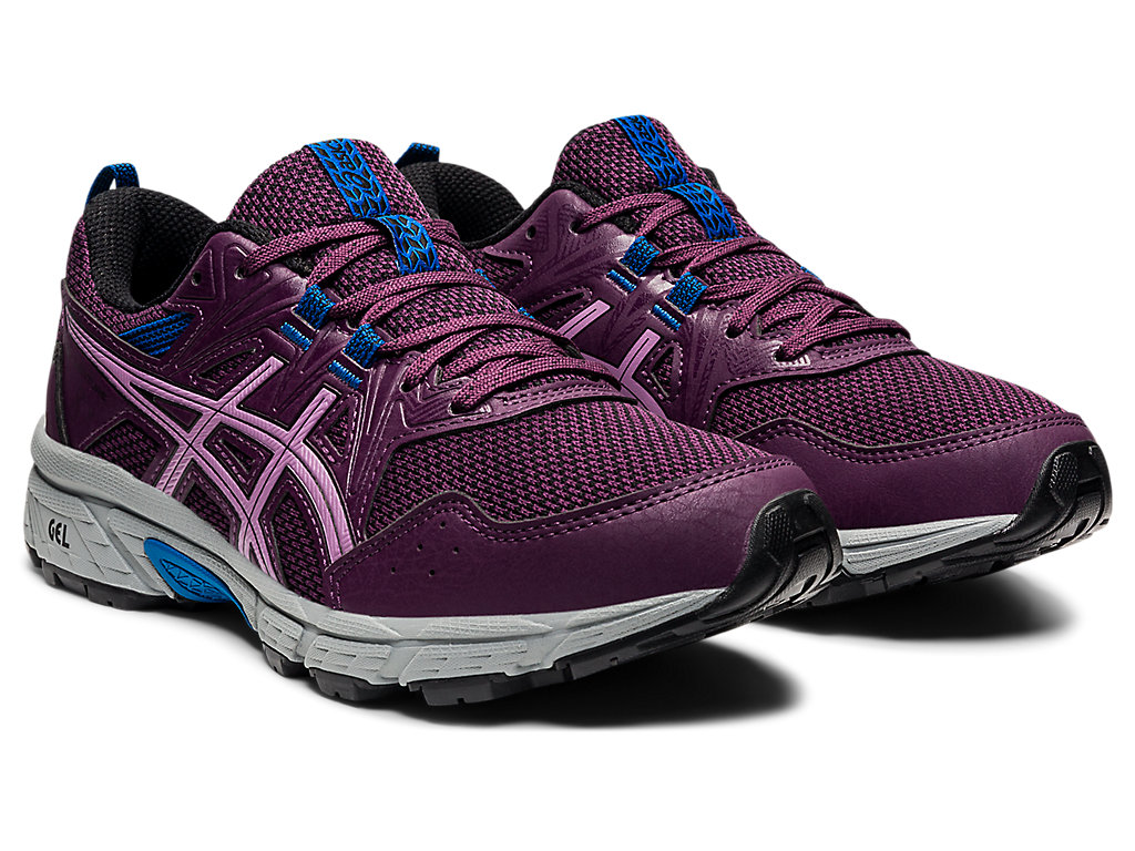 Sapatilhas Trail Running Asics Gel-Venture 8 Feminino Roxo Escuro Pretas | 2096-IHDCZ