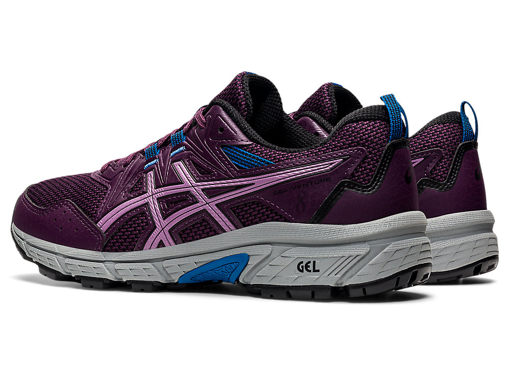 Sapatilhas Trail Running Asics Gel-Venture 8 Feminino Roxo Escuro Pretas | 2096-IHDCZ