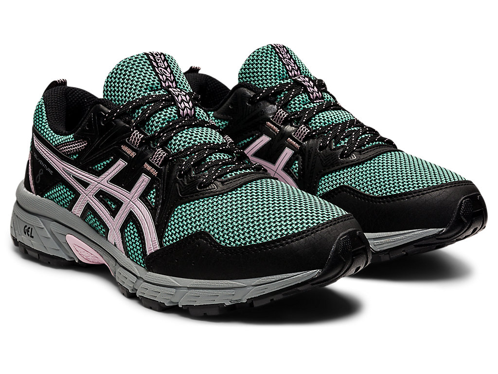 Sapatilhas Trail Running Asics Gel-Venture 8 Feminino Verde Oliva Rosa | 2301-VWNKY