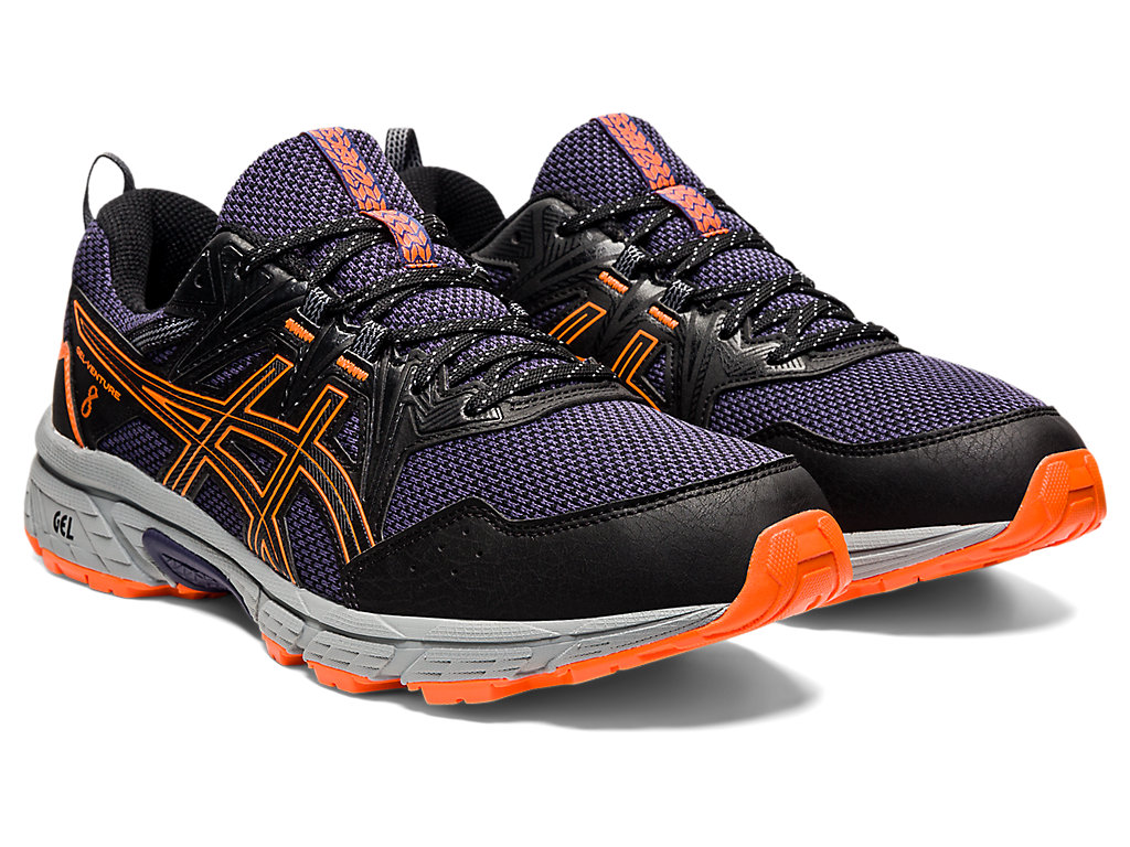 Sapatilhas Trail Running Asics Gel-Venture 8 Masculino Pretas Laranja | 3891-PVMEU