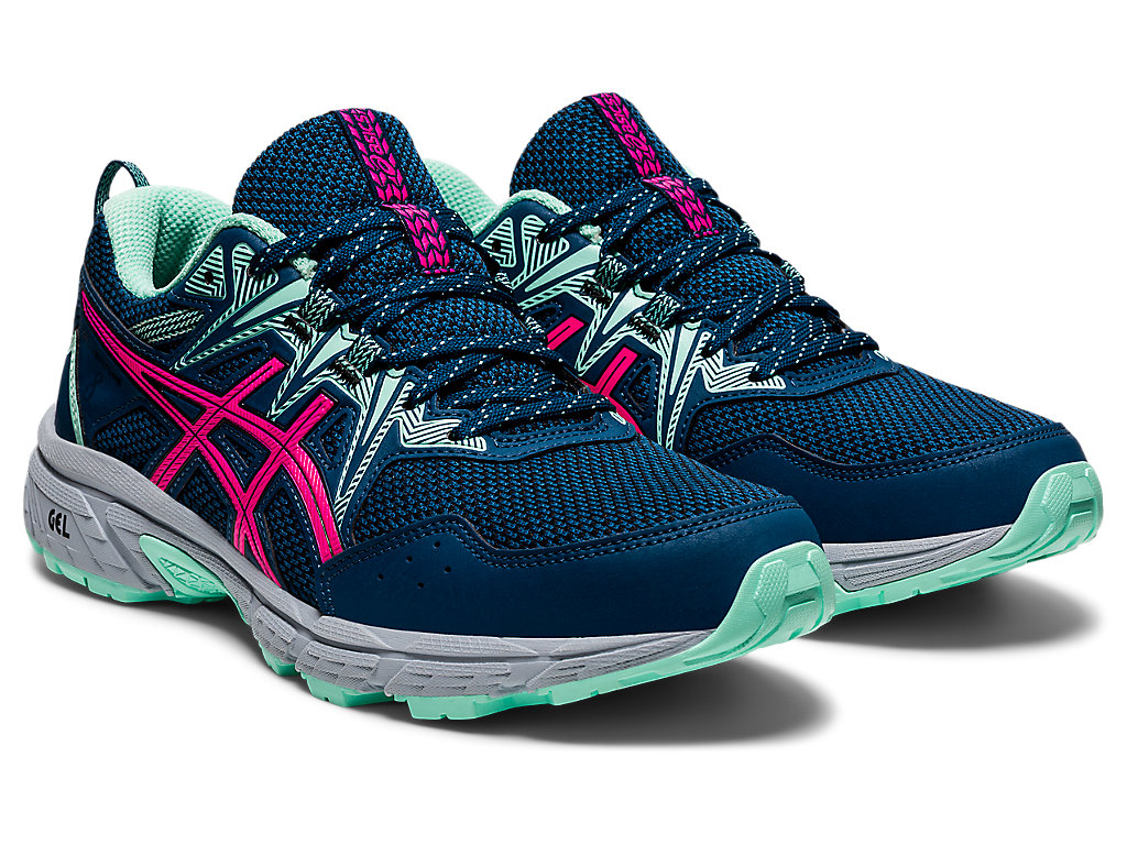 Sapatilhas Trail Running Asics Gel-Venture 8 Feminino Azuis Rosa | 3976-EHFBJ