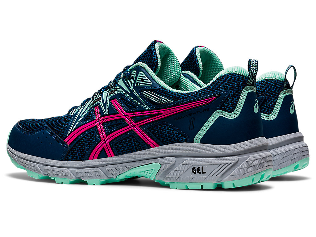 Sapatilhas Trail Running Asics Gel-Venture 8 Feminino Azuis Rosa | 3976-EHFBJ