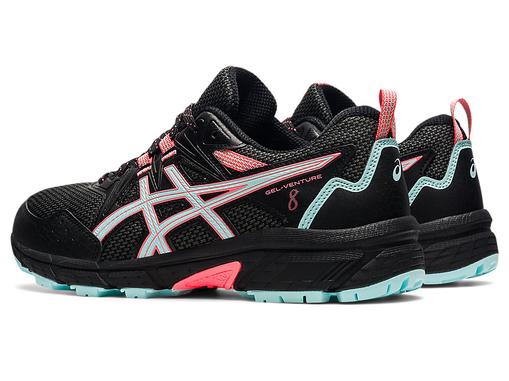 Sapatilhas Trail Running Asics Gel-Venture 8 (D) Feminino Pretas Azuis | 4876-ZHGPY