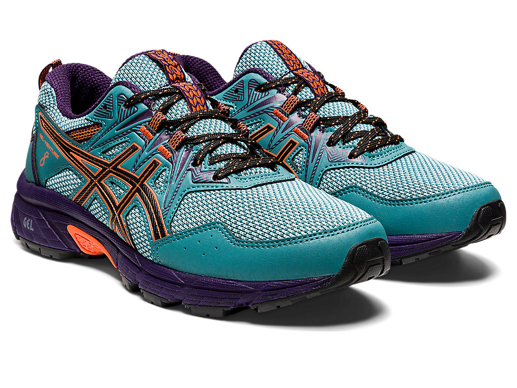 Sapatilhas Trail Running Asics Gel-Venture 8 Feminino Verdes Escuro Laranja | 6714-MIUDJ