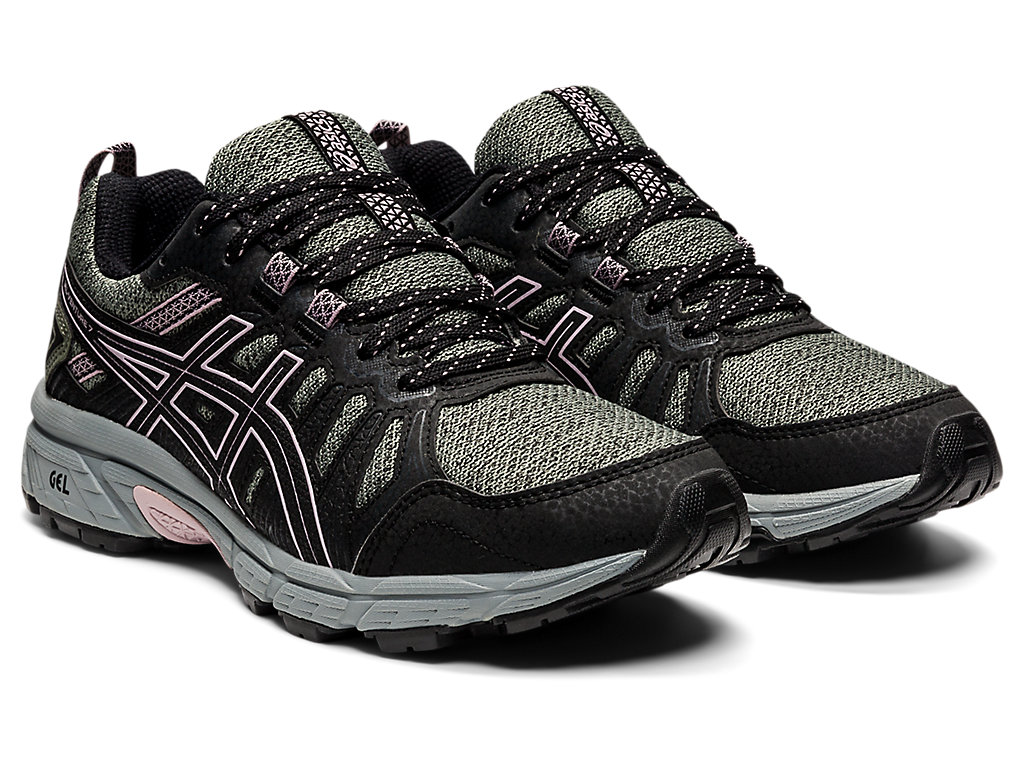 Sapatilhas Trail Running Asics Gel-Venture 7 Feminino Verdes Rosa | 7306-SKCTY