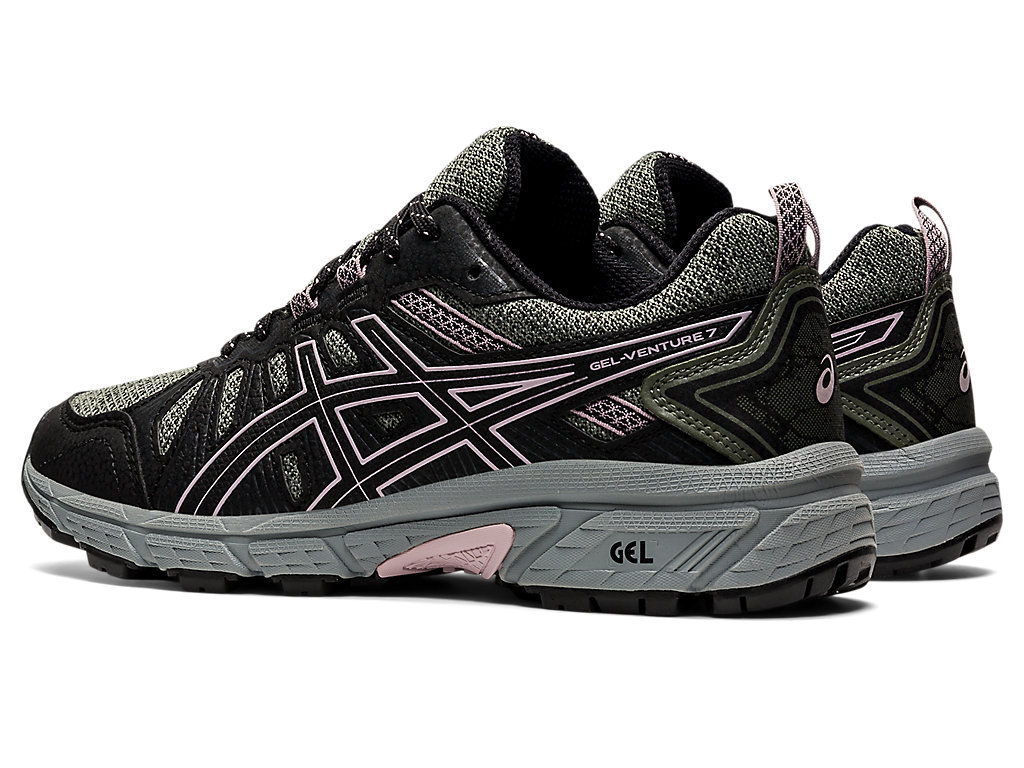 Sapatilhas Trail Running Asics Gel-Venture 7 Feminino Verdes Rosa | 7306-SKCTY