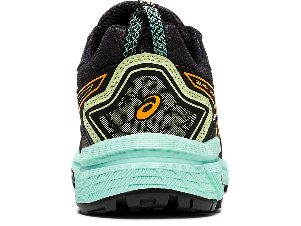 Sapatilhas Trail Running Asics Gel-Venture 7 Feminino Pretas Laranja | 8139-PMNWO