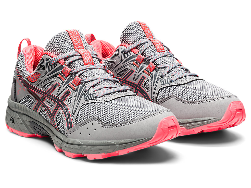 Sapatilhas Trail Running Asics Gel-Venture 8 Feminino Cinzentas Coral | 8437-JNVFC