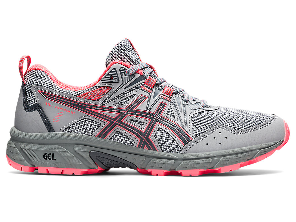 Sapatilhas Trail Running Asics Gel-Venture 8 Feminino Cinzentas Coral | 8437-JNVFC