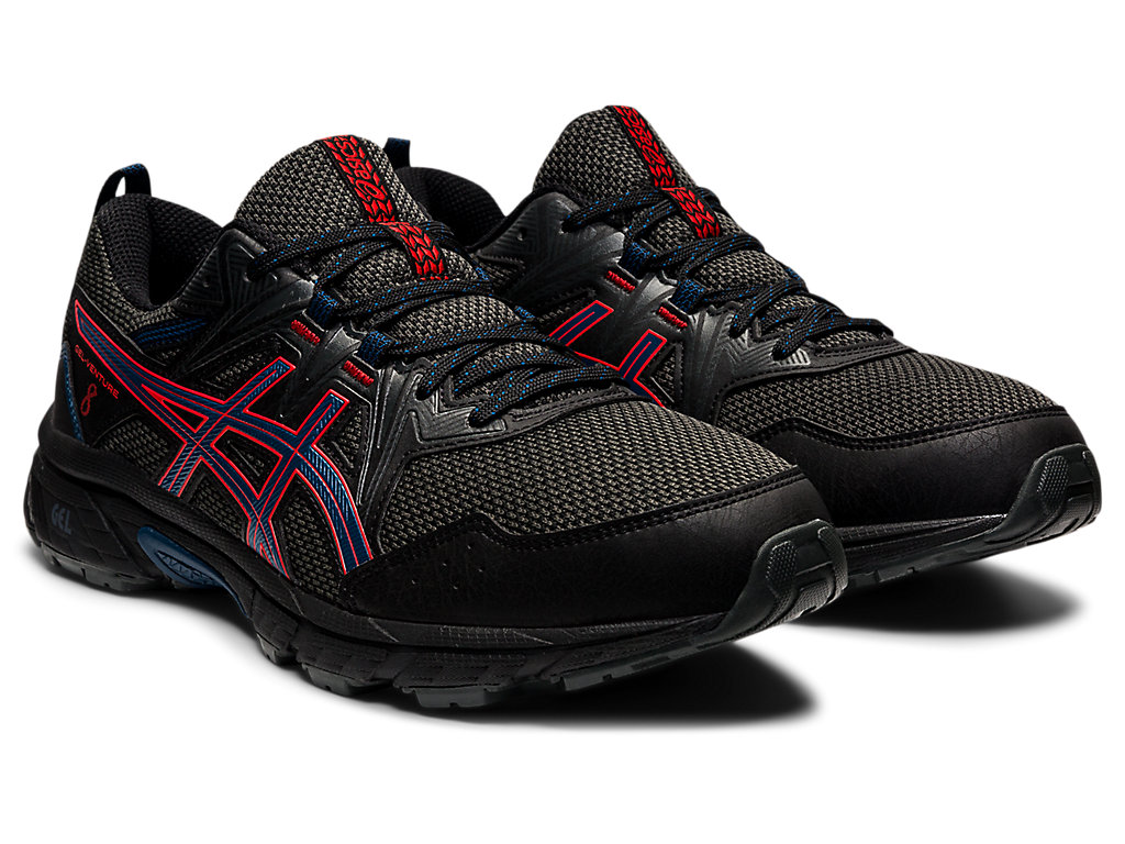 Sapatilhas Trail Running Asics Gel-Venture 8 Masculino Pretas Vermelhas | 8476-SURNH