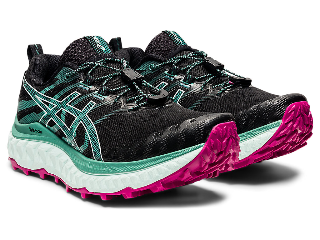 Sapatilhas Trail Running Asics Trabuco Max Feminino Pretas | 0321-BELTP