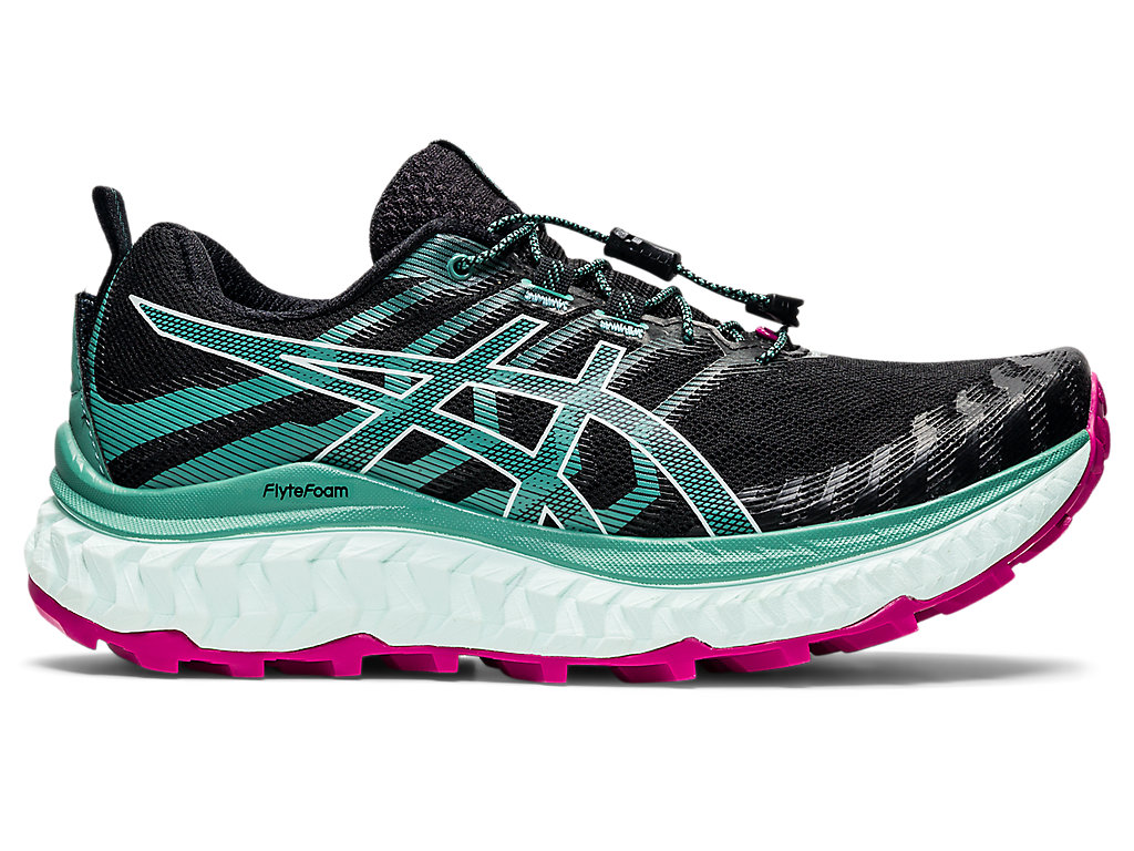 Sapatilhas Trail Running Asics Trabuco Max Feminino Pretas | 0321-BELTP