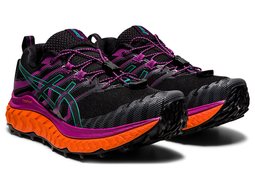 Sapatilhas Trail Running Asics Trabuco Max Feminino Pretas Roxo | 0325-BMIKR