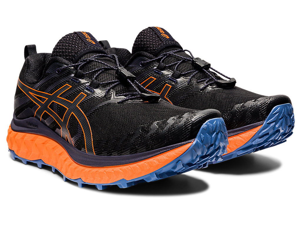 Sapatilhas Trail Running Asics Trabuco Max Masculino Pretas Laranja | 6084-FSXAJ