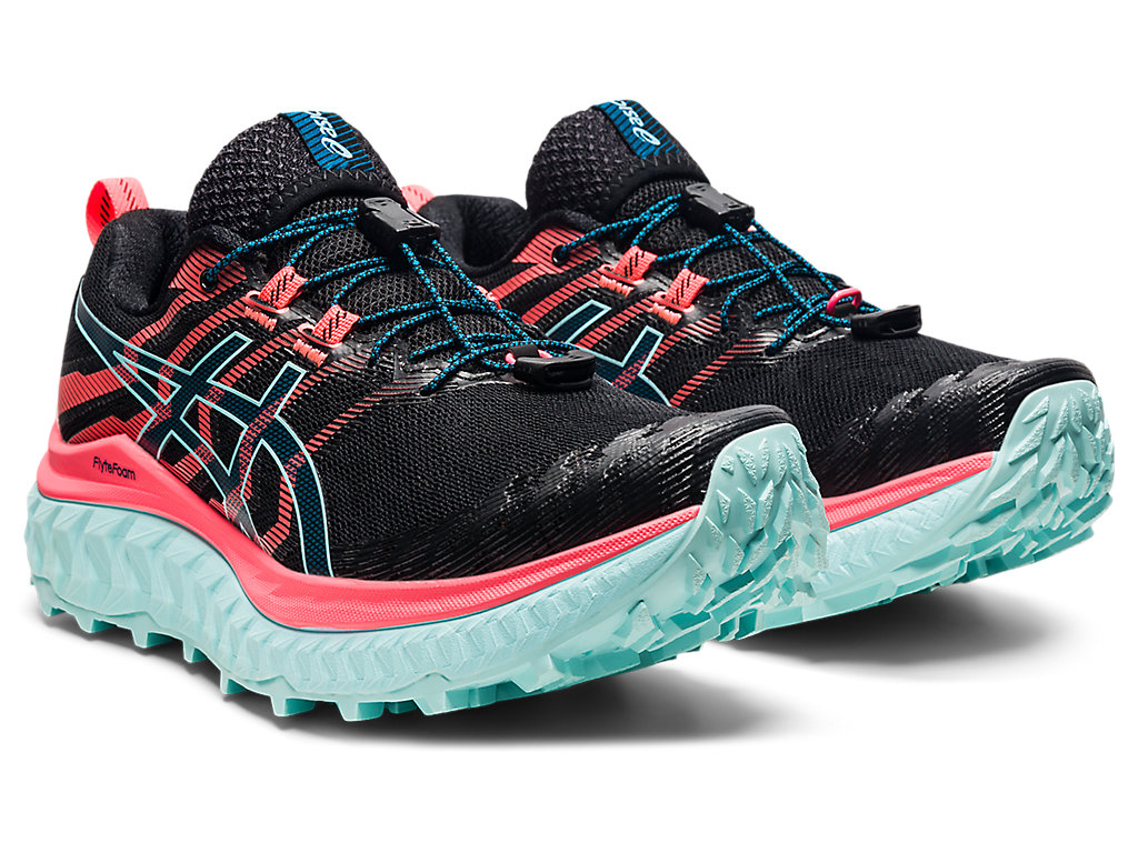 Sapatilhas Trail Running Asics Trabuco Max Feminino Pretas Coral | 8512-GAONT