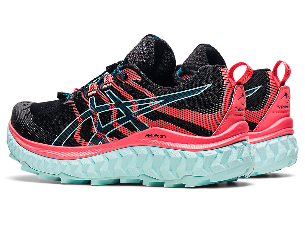 Sapatilhas Trail Running Asics Trabuco Max Feminino Pretas Coral | 8512-GAONT