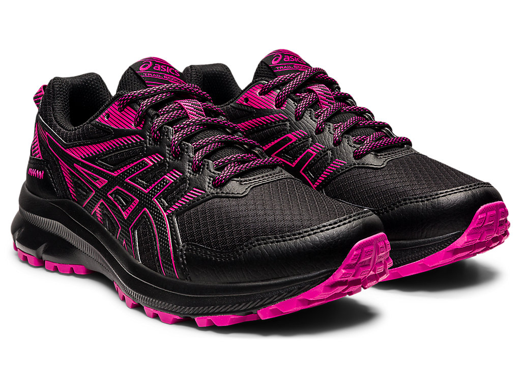 Sapatilhas Trail Running Asics Trilha Scout 2 Feminino Pretas Fucsia Vermelhas | 8176-OGPLF