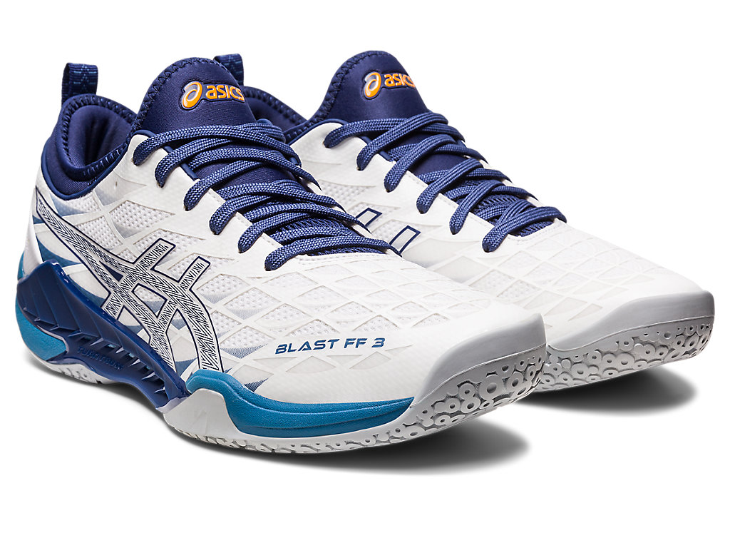 Sapatilhas Voleibol Asics Blast Ff 3 Masculino Branco Azul Claro | 9087-TOKJN