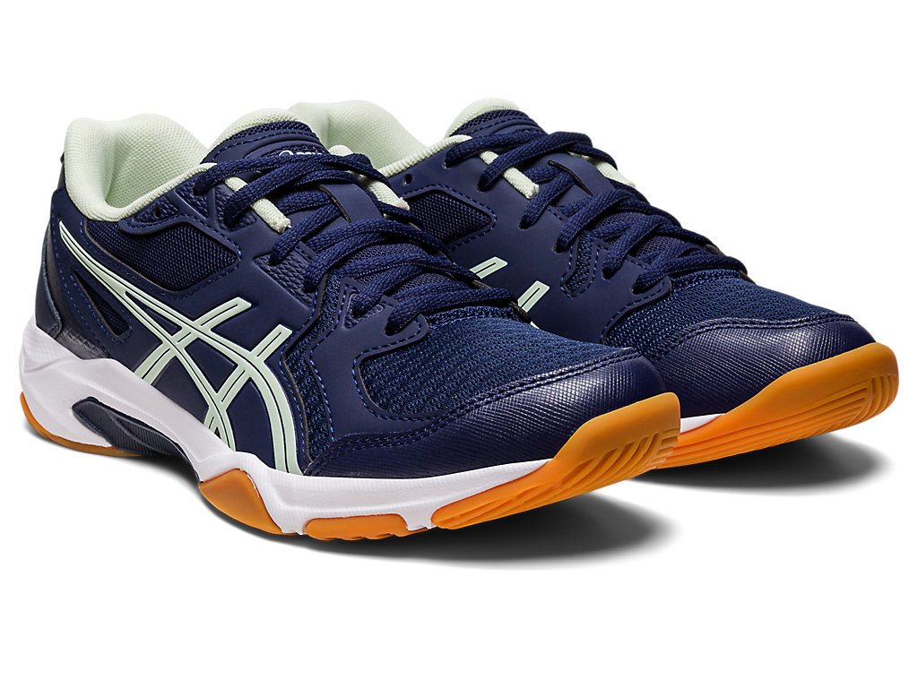 Sapatilhas Voleibol Asics Gel-Rocket 10 Feminino Azul Marinho Verdes | 0896-HZBTG