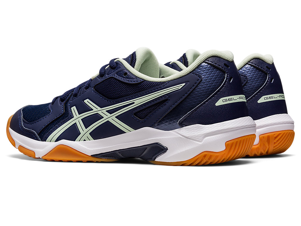 Sapatilhas Voleibol Asics Gel-Rocket 10 Feminino Azul Marinho Verdes | 0896-HZBTG