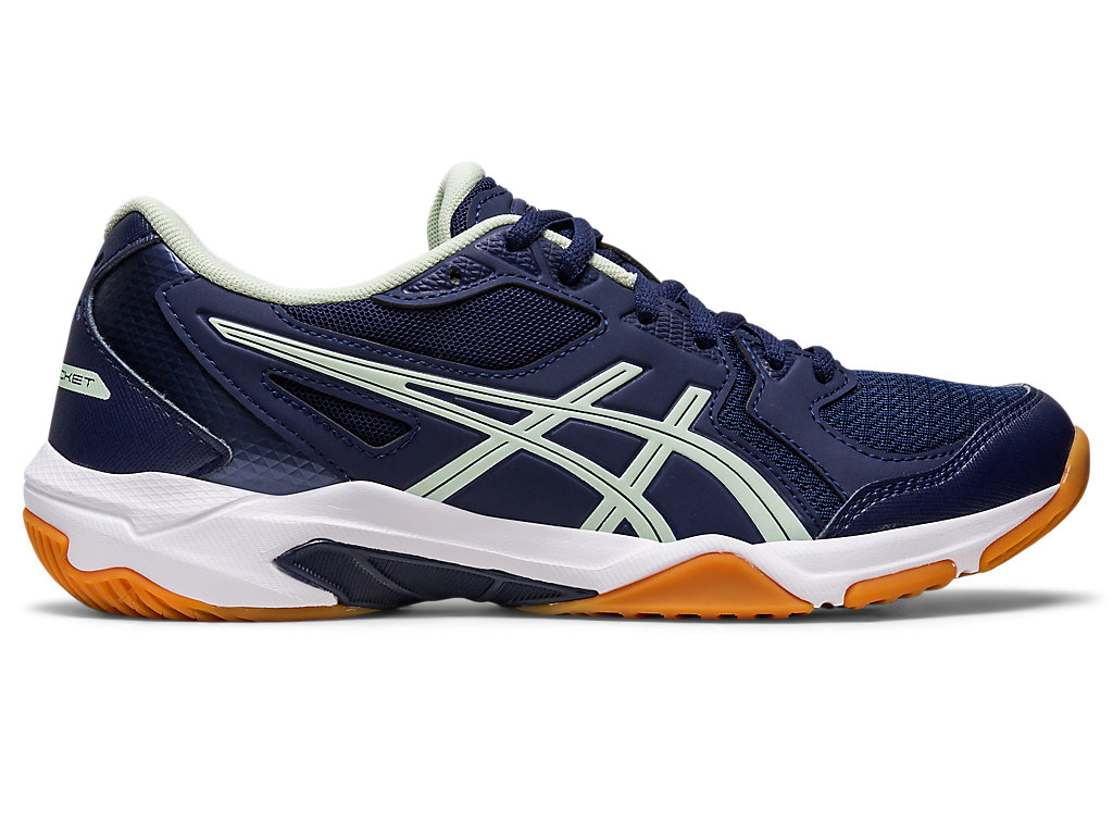 Sapatilhas Voleibol Asics Gel-Rocket 10 Feminino Azul Marinho Verdes | 0896-HZBTG