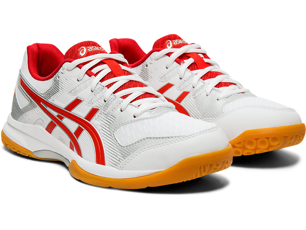 Sapatilhas Voleibol Asics Gel-Rocket 9 Feminino Branco Vermelhas | 2890-HCVZW